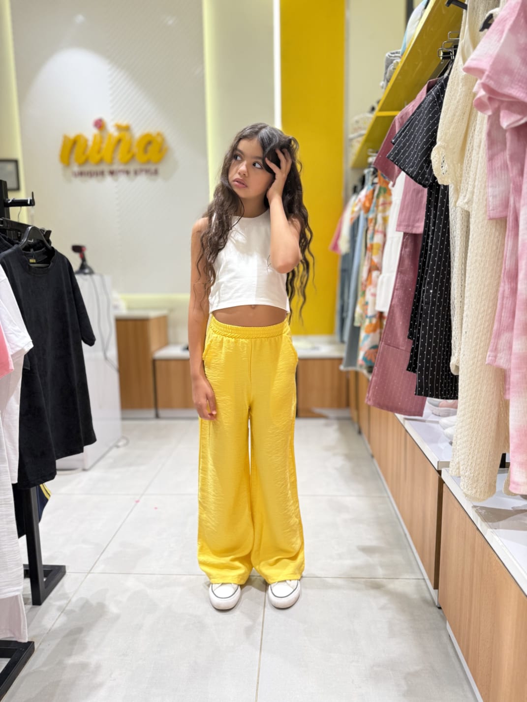 Yellow Lenin Pants