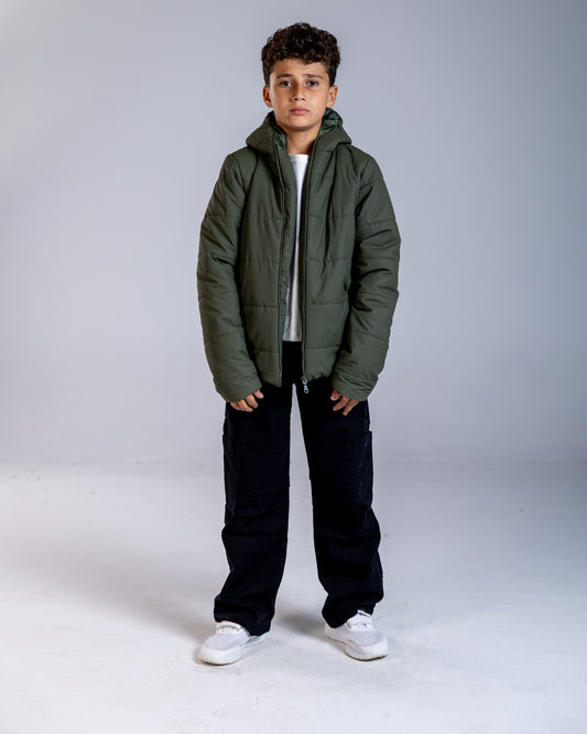 Olive Puffer Jacket