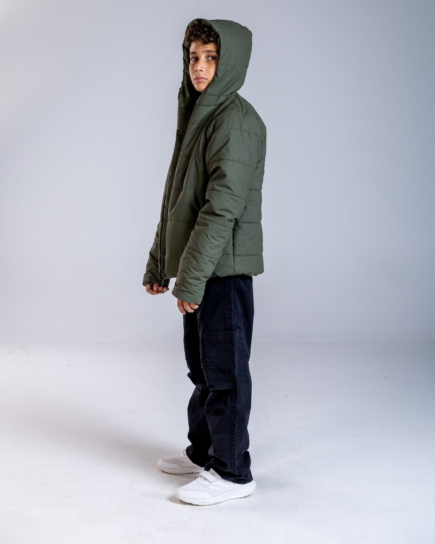 Olive Puffer Jacket