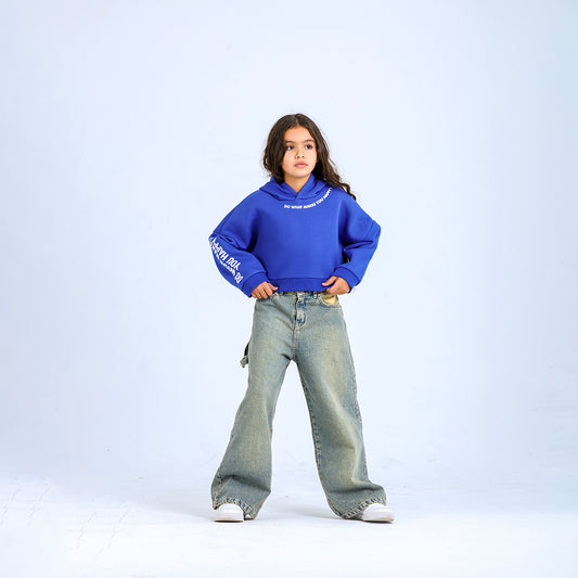 Blue Happy Sweatshirt