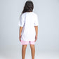 Pink Pleated Shorts