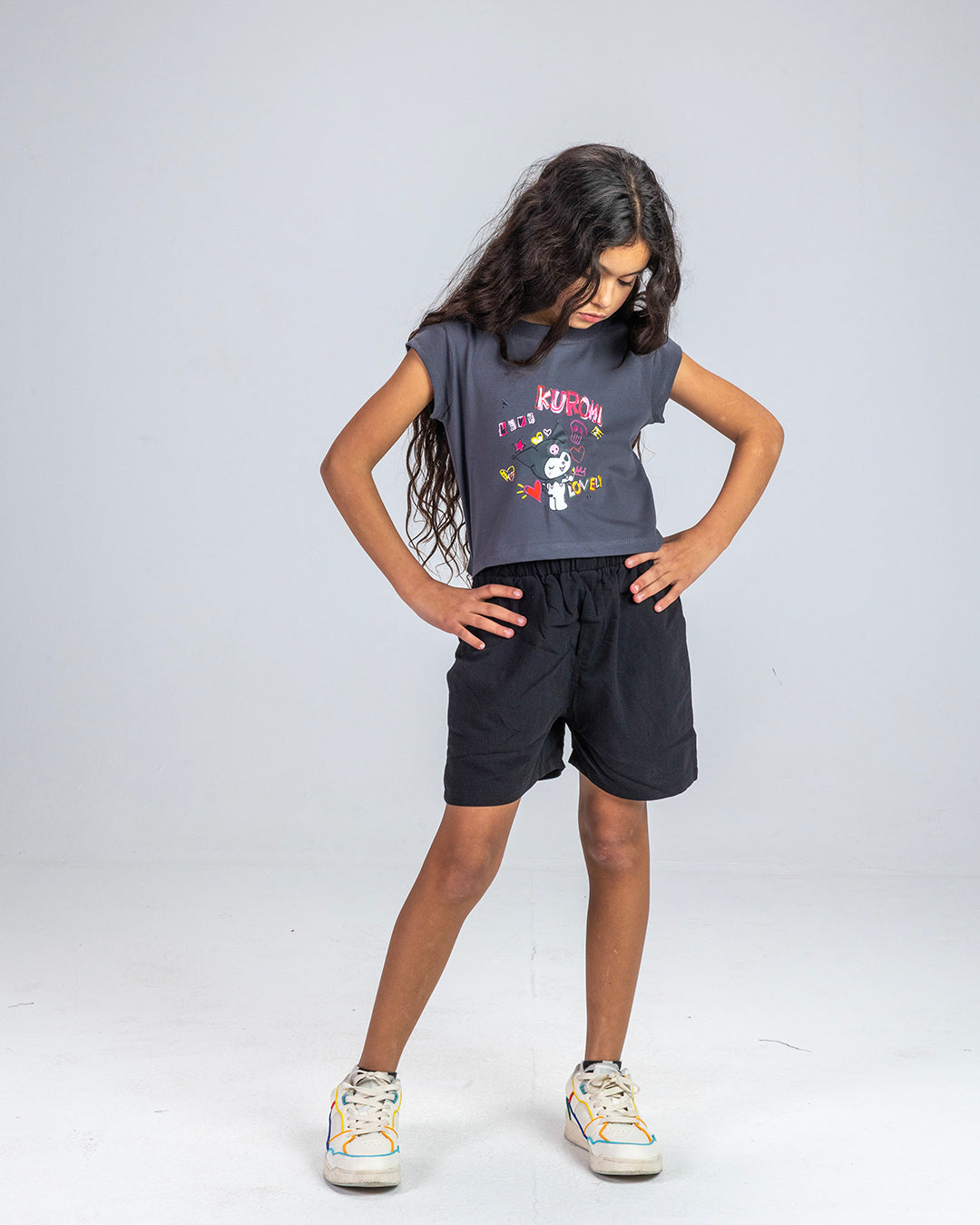 Black Linen Short