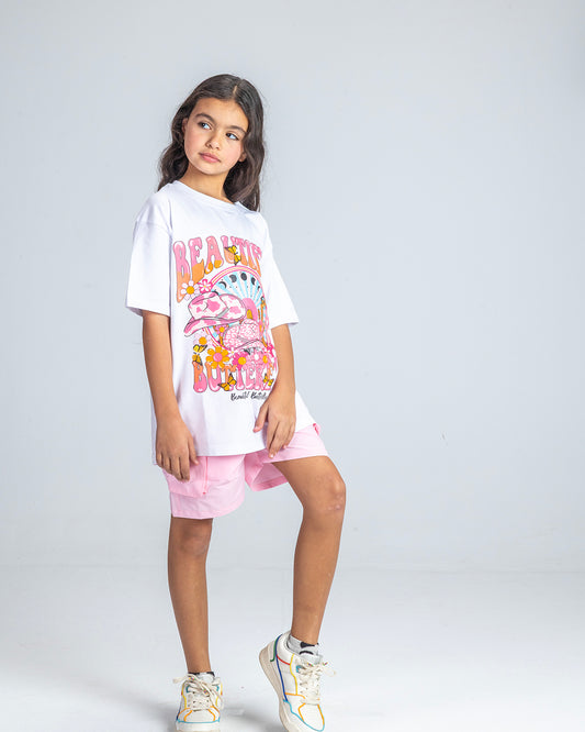 Pink Pleated Shorts