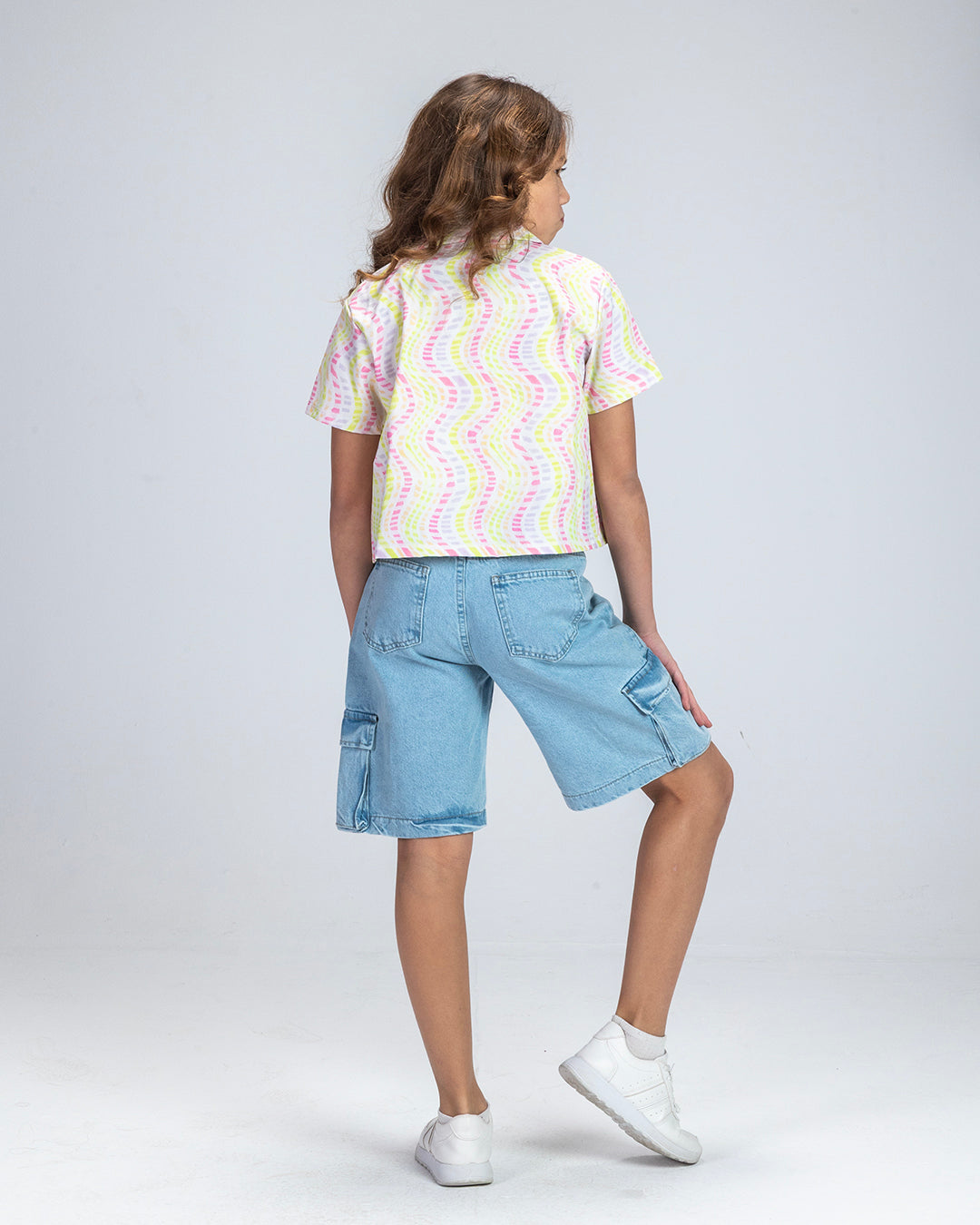 Blue Long Cargo Short
