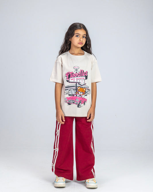 Burgundy Bow pants