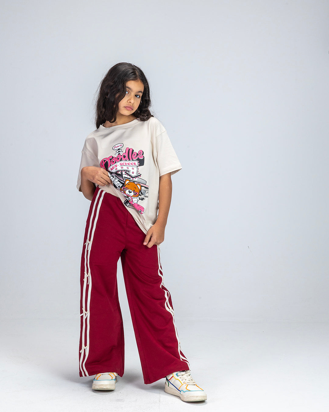 Burgundy Bow pants