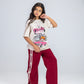 Burgundy Bow pants