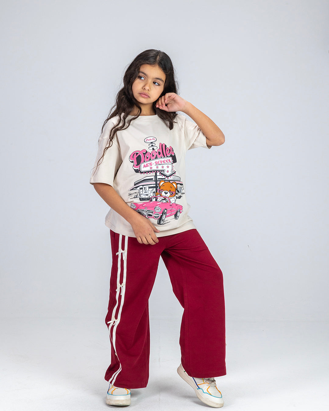 Burgundy Bow pants