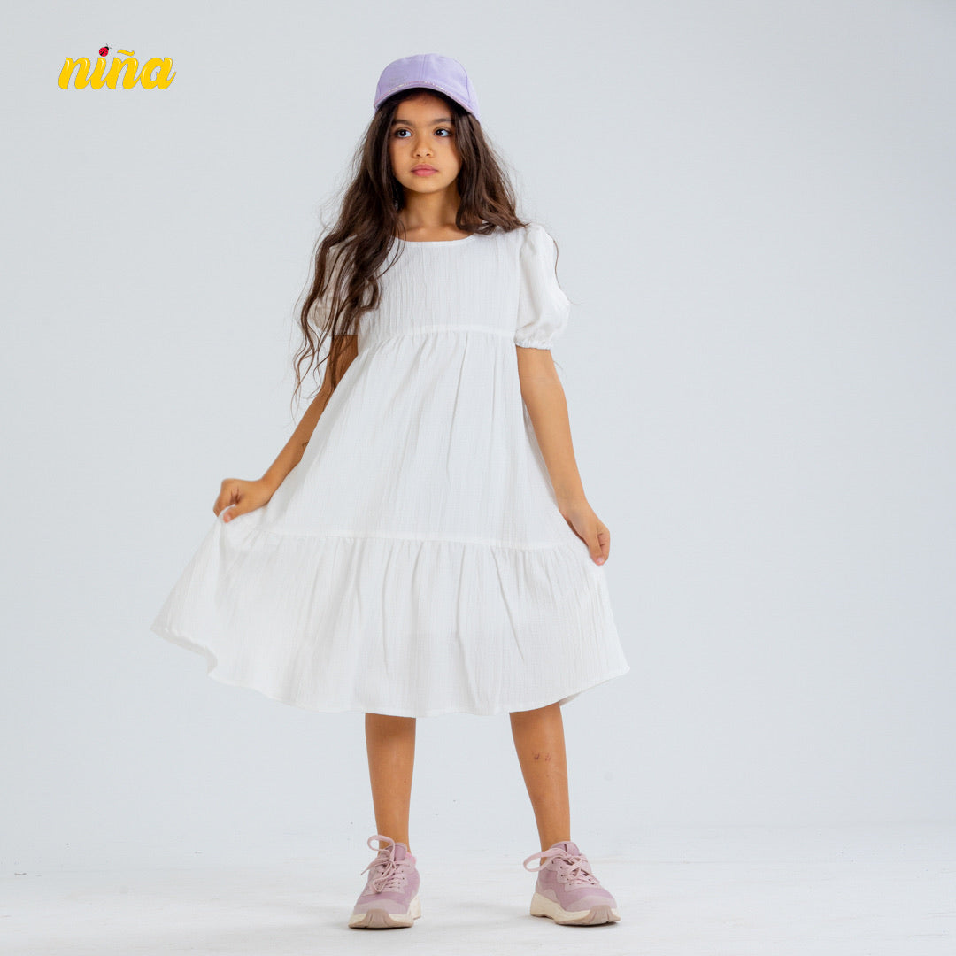 White Crochet Dress