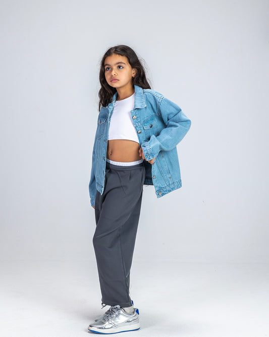Grey Waist Pants