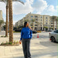 W. Blue Happy Sweatshirt