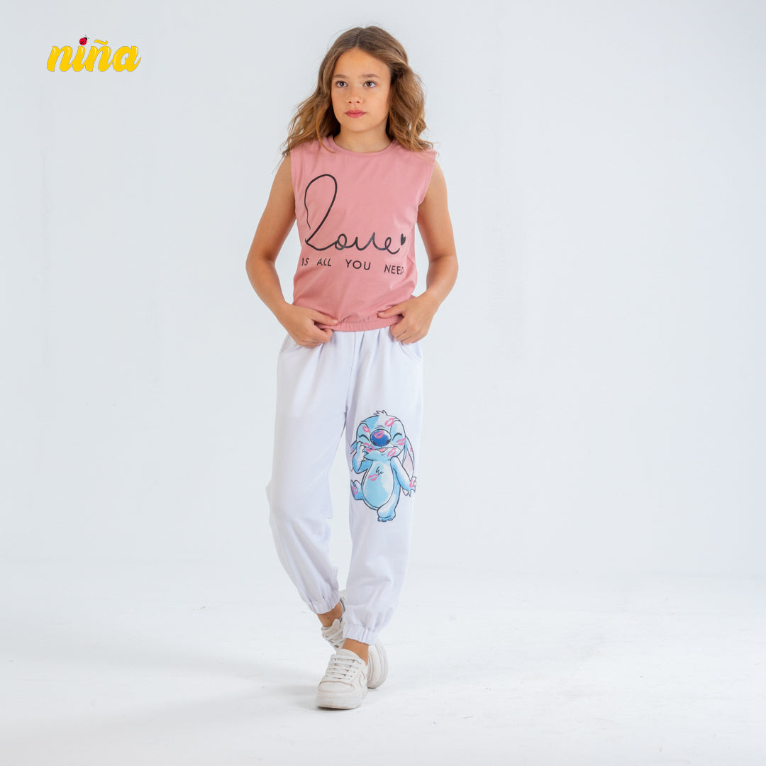 Shoulder Padded T-shirt