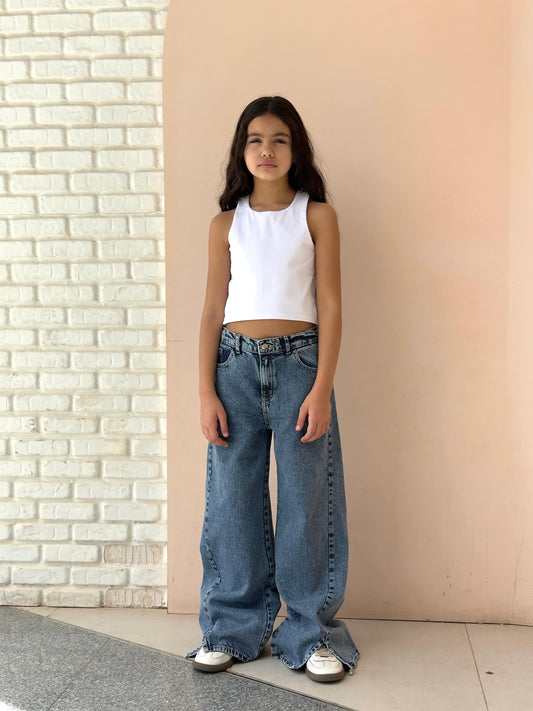 Open Leg Jeans