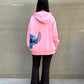Woman Pink Stitch Sweatshirt