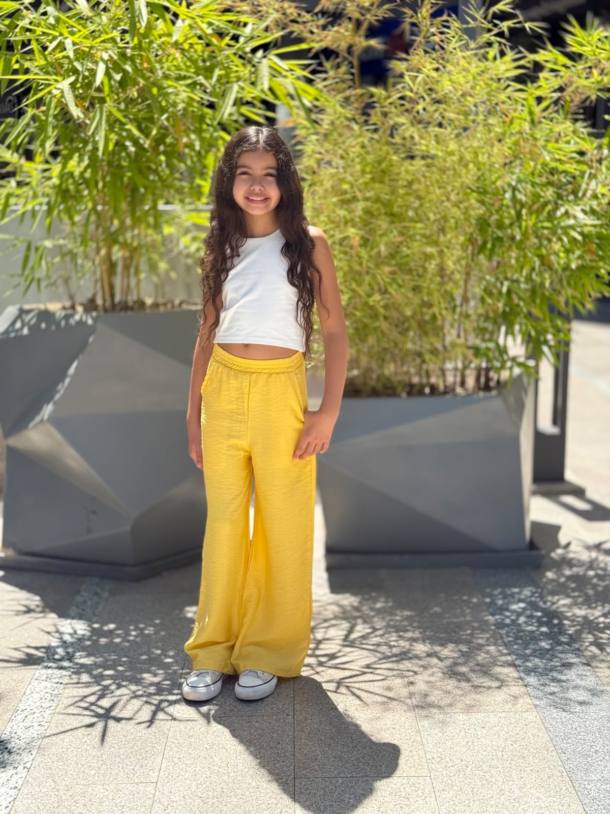 Yellow Lenin Pants