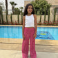 Fushia pleated pants