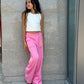 Pink Open Pocket Pants