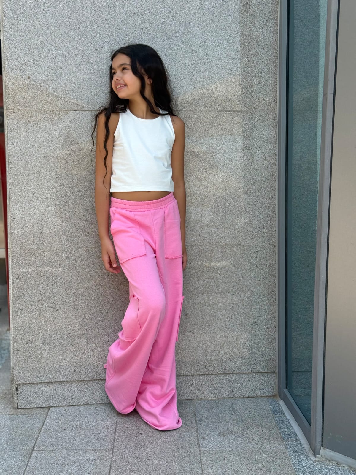 Pink Open Pocket Pants