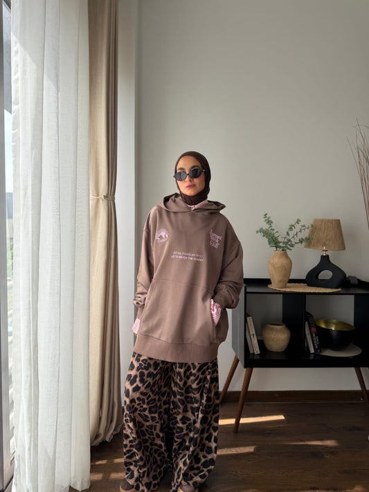 Woman Brown sunset sweatshirt