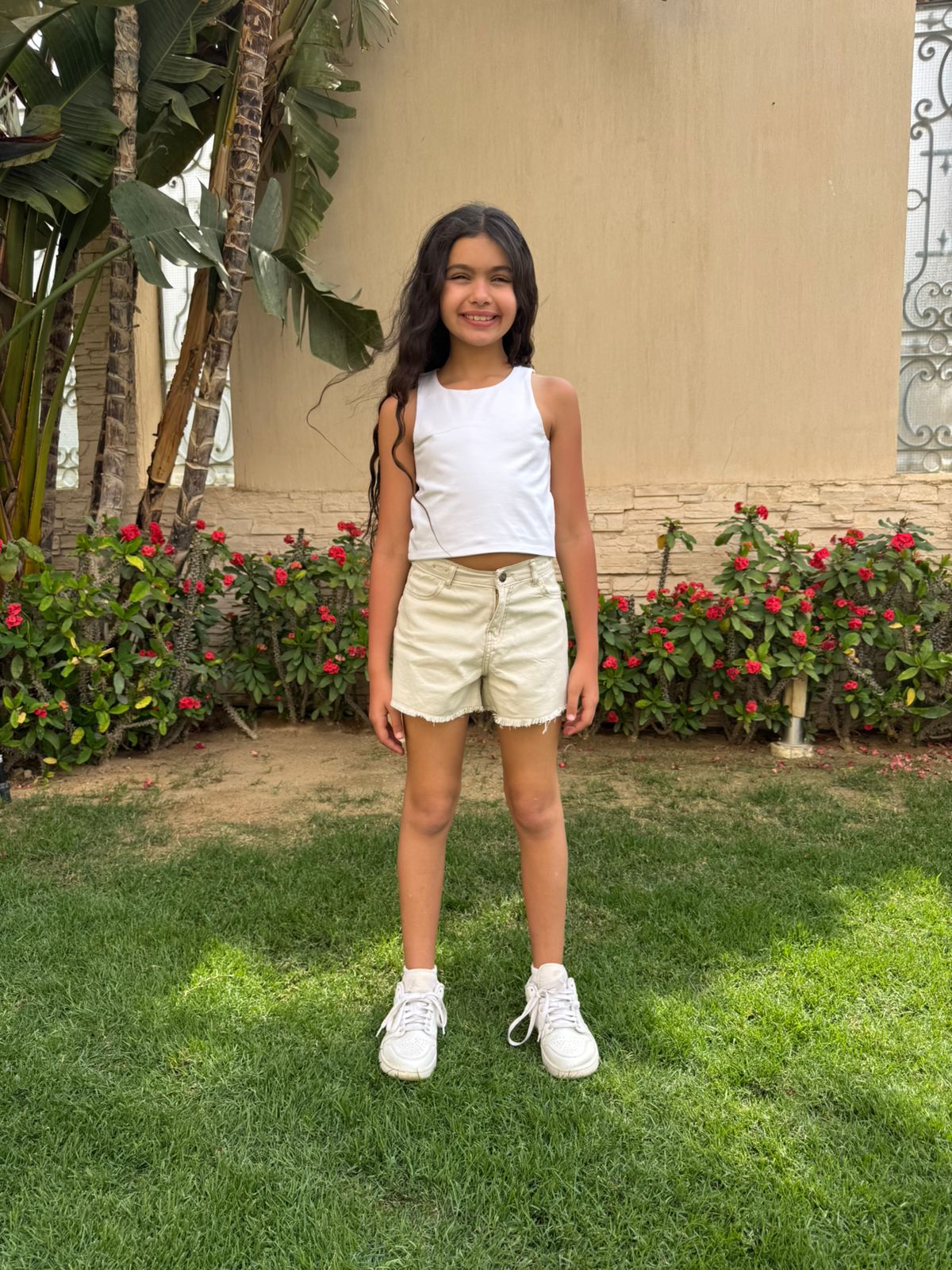 Beige Gabardine short