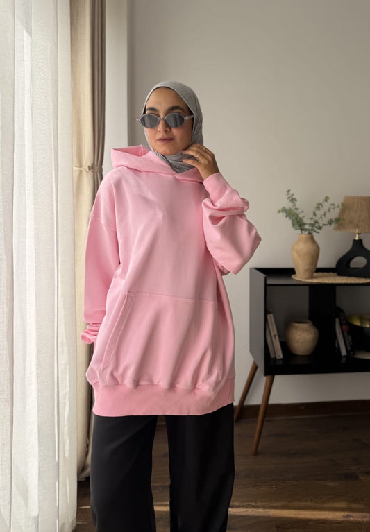 Woman Pink Stitch Sweatshirt