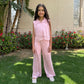 Pink Open Work Set