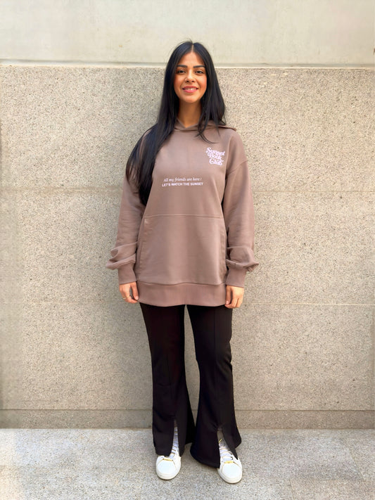 Woman Brown Sunset Sweatshirt
