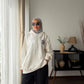 Woman White Stitch Sweatshirt