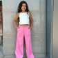Pink Open Pocket Pants
