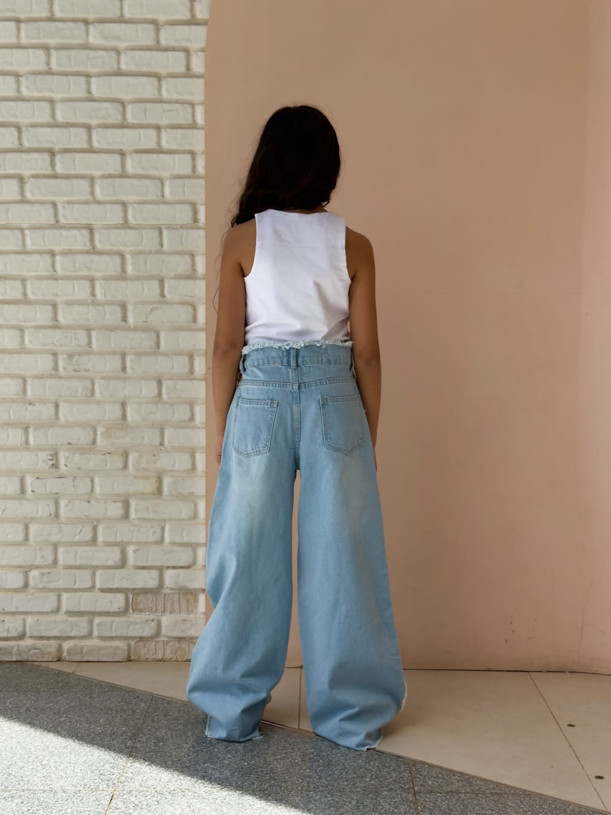 Unfinished Denim Pants