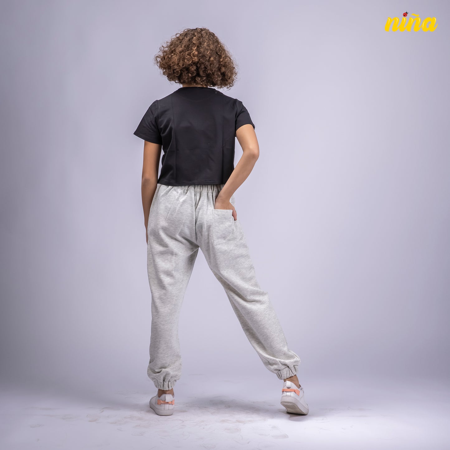 Patched Grey Pants